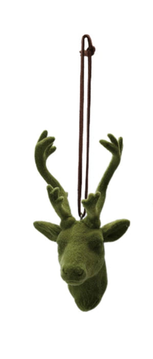 Flocked Resin Ornament